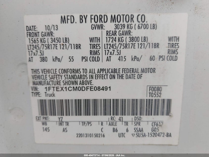 2013 FORD F-150 XL · Фото 9