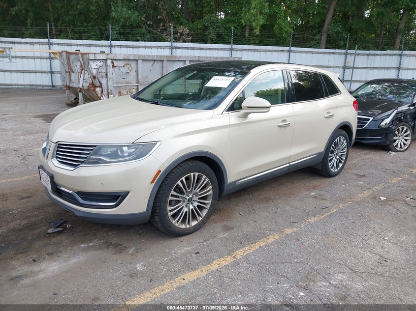 Vin: 2lmtj8lrxgbl57665, lot: 45971874, lincoln mkx reserve 20162