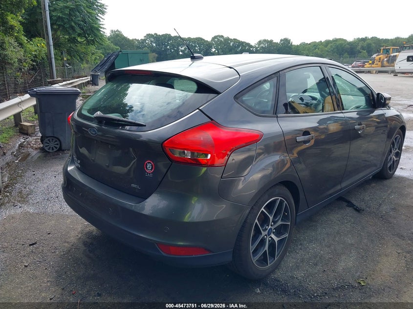 Vin: 1fadp3m28jl226707, lot: 45971888, ford focus sel 20184