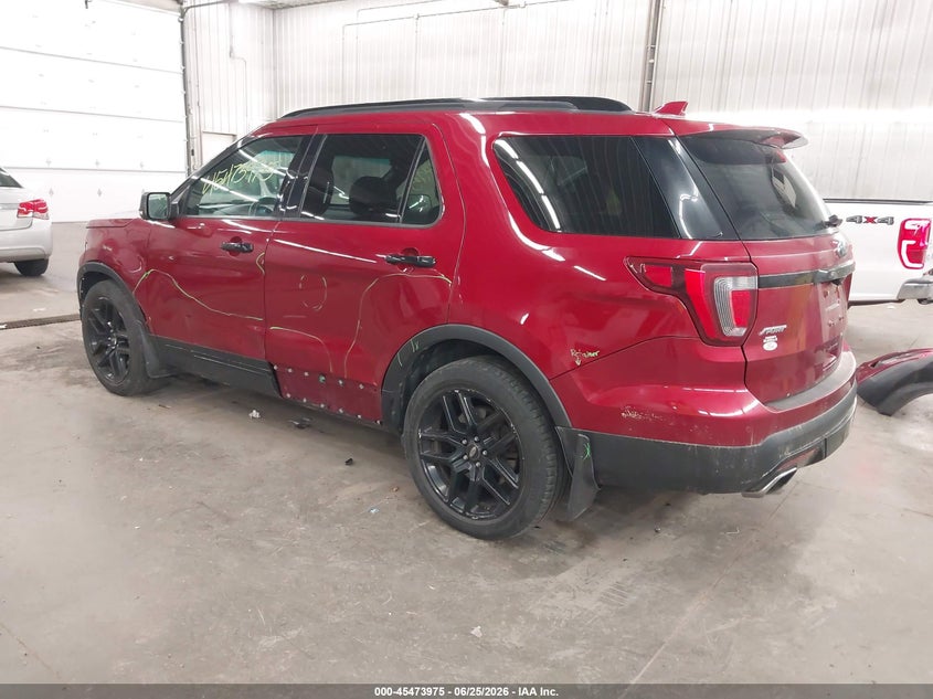 Vin: 1fm5k8gt0ggb67082, lot: 45972112, ford explorer sport 20163