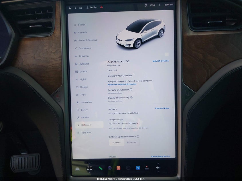 2020 Tesla Model X Long Range Dual Motor All-Wheel Drive/Long Range Plus Dual Motor All-Wheel Drive VIN: 5YJXCAE25LF286018 Lot: 45473976
