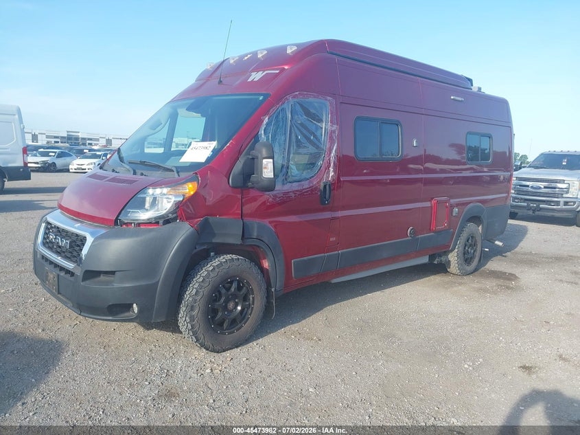 Vin: 3c6frvjg8me504745, lot: 45972119, ram promaster 3500 cargo van high roof 159 wb ext 20212
