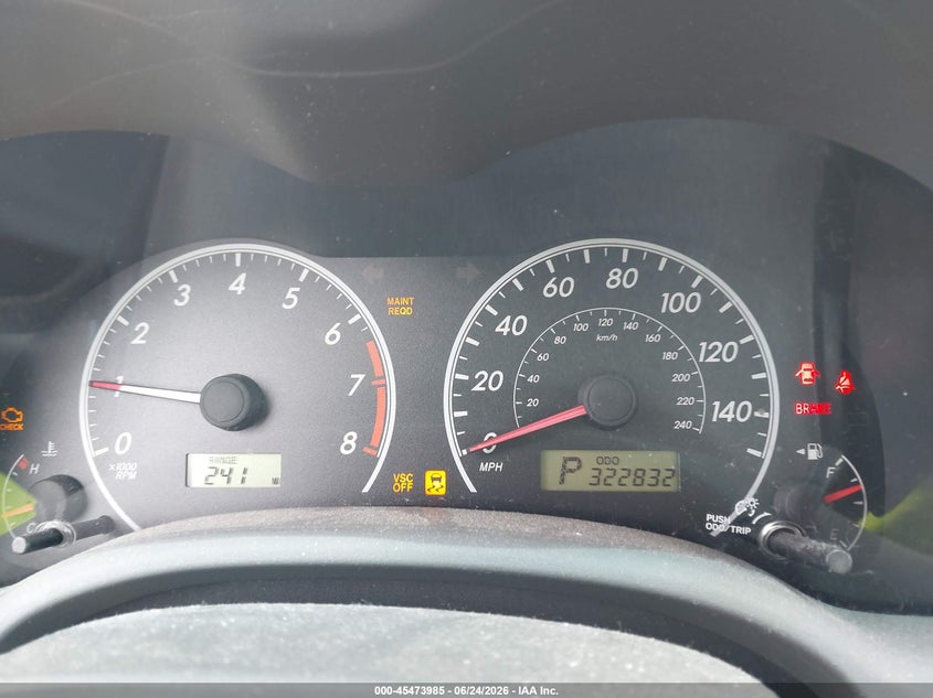 2010 TOYOTA COROLLA SEDAN 1.8L I-4 DOHC, VVT, 132HP