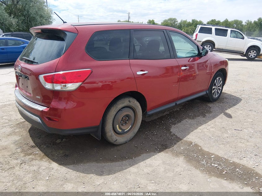Vin: 5n1ar2mm1dc670238, lot: 45972168, nissan pathfinder s 20134