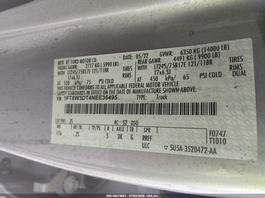 2022 FORD F-350 XLT TRUCK N/A