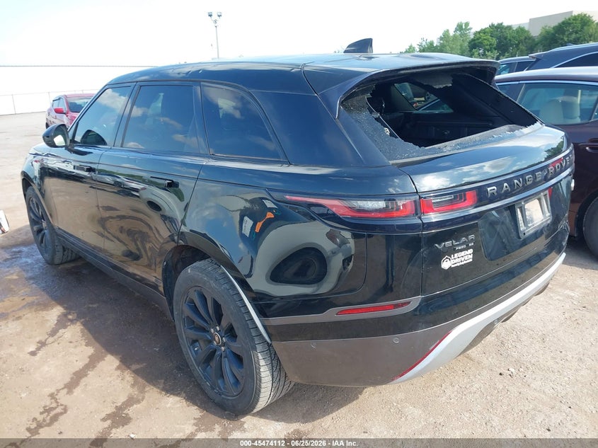 Vin: salyl2rx1ja710504, lot: 45972249, land rover range rover velar p250 se r-dynamic 20183