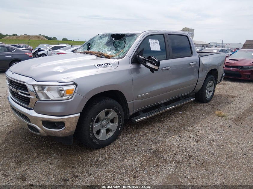 2019 RAM 1500, Storm Damage, IAAI, VIN 1C6SRFFT9KN842240 — photo 2