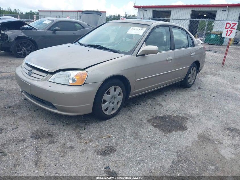 2002 Honda Civic Ex 2HGES26702H587865 photo 1