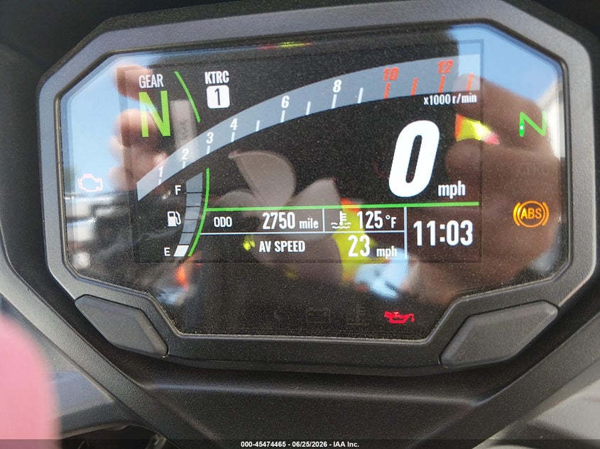 2025 Kawasaki Ex650 P VIN: ML5EXEP11SDAE0105 Lot: 45474465
