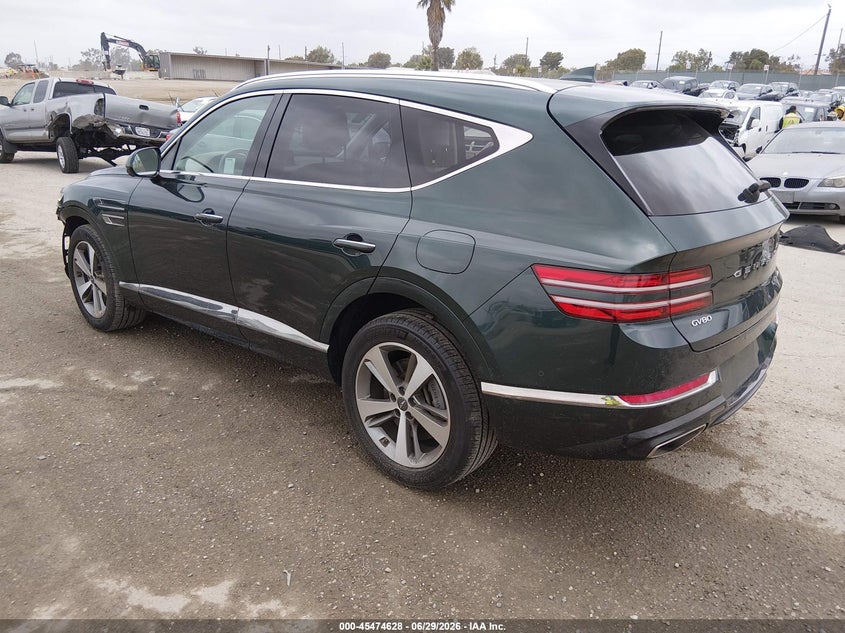 Vin: kmuhbdsb5pu129354, lot: 45972765, genesis gv80 2.5t awd 20233