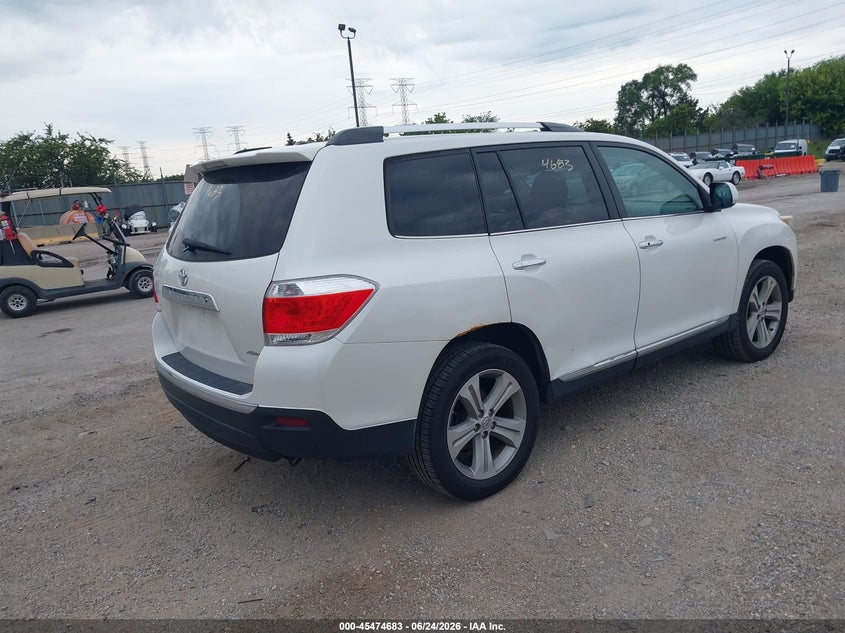 Vin: 5tddk3eh7ds273323, lot: 45972820, toyota highlander limited v6 20134