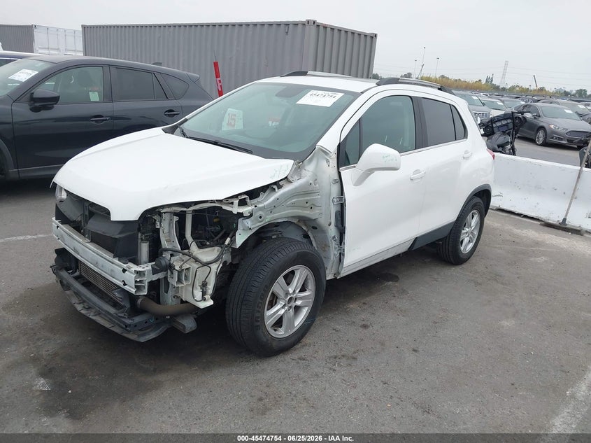 2016 Chevrolet Trax, Удар спереди, IAAI, VIN KL7CJLSB7GB592633 — фото 2