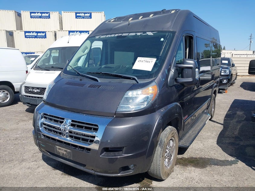 Vin: 3c6trvbg8je146706, lot: 45973154, ram promaster 1500 high roof 136 wb 20182