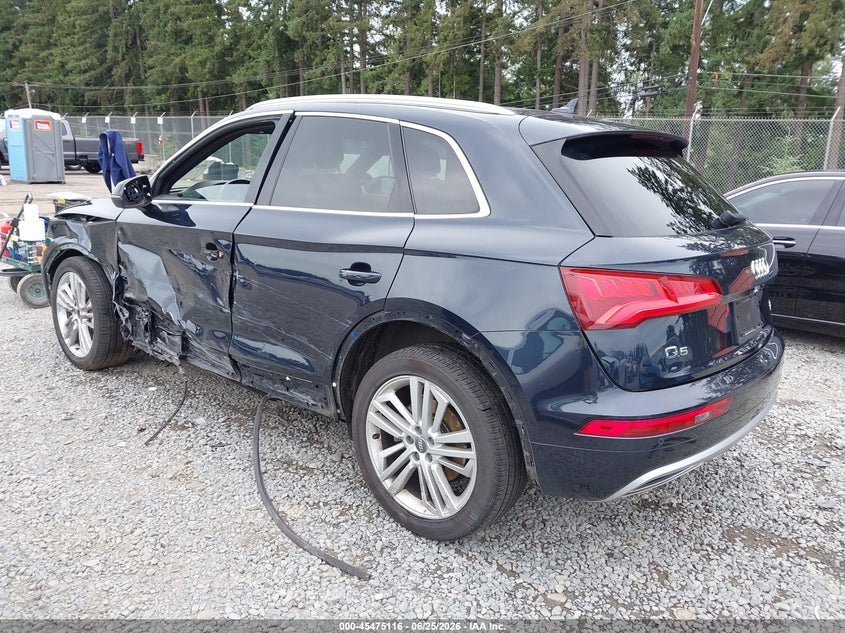 Vin: wa1bnafy9j2129741, lot: 45973253, audi q5 2.0t premium/2.0t tech premium 20183