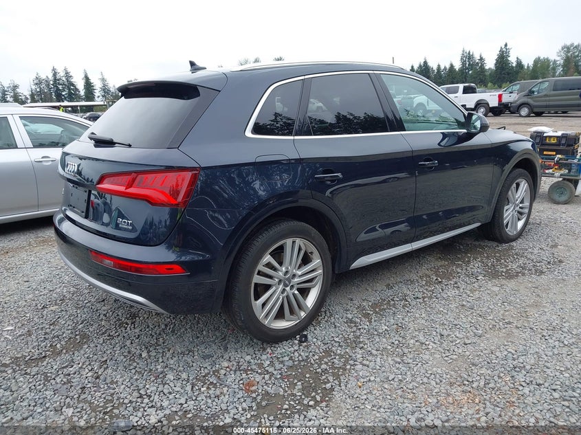 Vin: wa1bnafy9j2129741, lot: 45973253, audi q5 2.0t premium/2.0t tech premium 20184