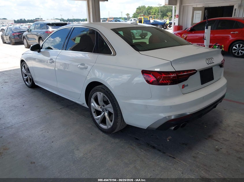 Vin: waub4af45la052068, lot: 45973337, audi s4 premium plus tfsi quattro tiptronic 20203