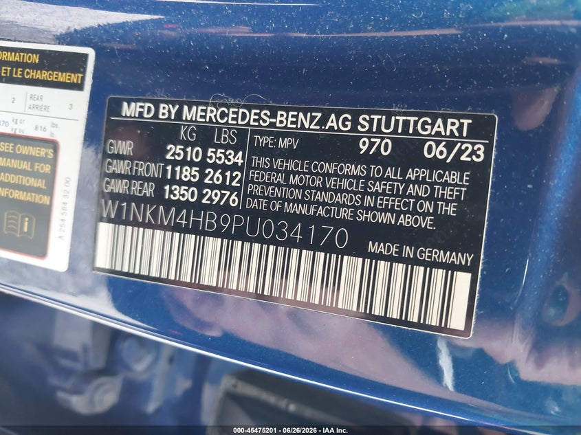 2023 Mercedes-Benz Glc 300 4Matic Suv VIN: W1NKM4HB9PU034170 Lot: 45475201