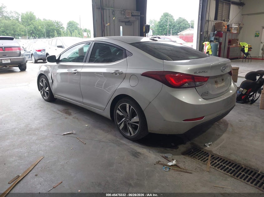 Vin: 5npdh4ae2fh604432, lot: 45973507, hyundai elantra limited 20153