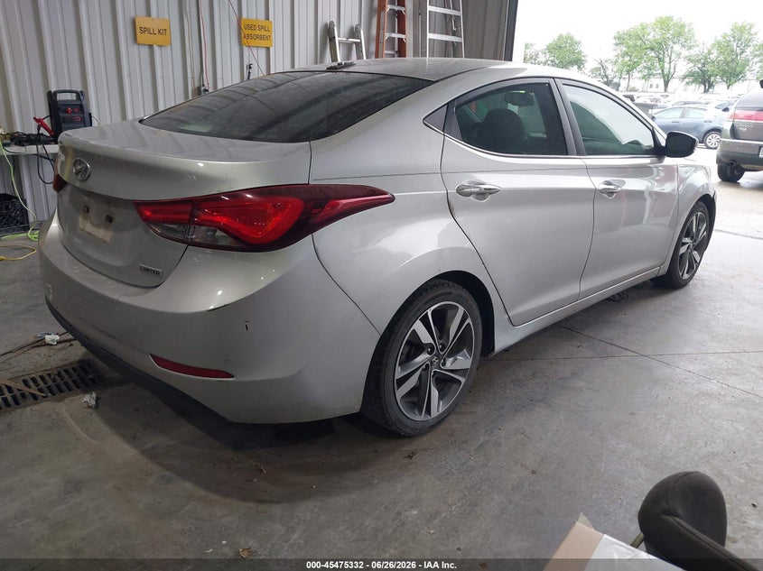Vin: 5npdh4ae2fh604432, lot: 45973507, hyundai elantra limited 20154