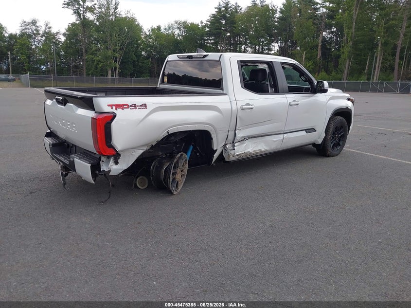 Vin: 5tfwa5db8tx341075, lot: 45973560, toyota tundra platinum crewmax 5.5' bed 20264
