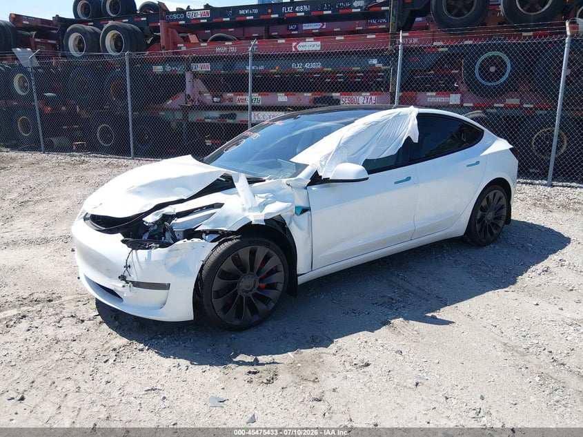 Vin: 5yj3e1ec1pf504513, lot: 45973608, tesla model 3 performance dual motor all-wheel drive 20232