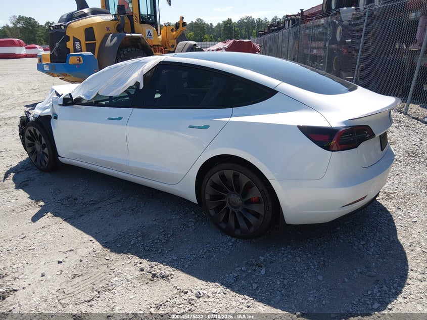 Vin: 5yj3e1ec1pf504513, lot: 45973608, tesla model 3 performance dual motor all-wheel drive 20233