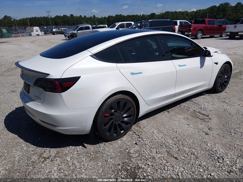 Vin: 5yj3e1ec1pf504513, lot: 45973608, tesla model 3 performance dual motor all-wheel drive 20234