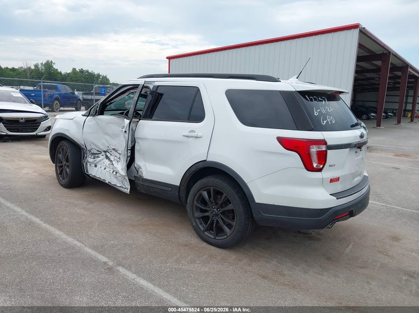 Vin: 1fm5k8d89jgb53477, lot: 45973699, ford explorer xlt 20183