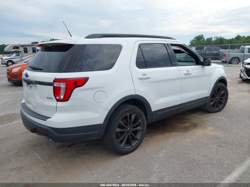 Vin: 1fm5k8d89jgb53477, lot: 45973699, ford explorer xlt 20184