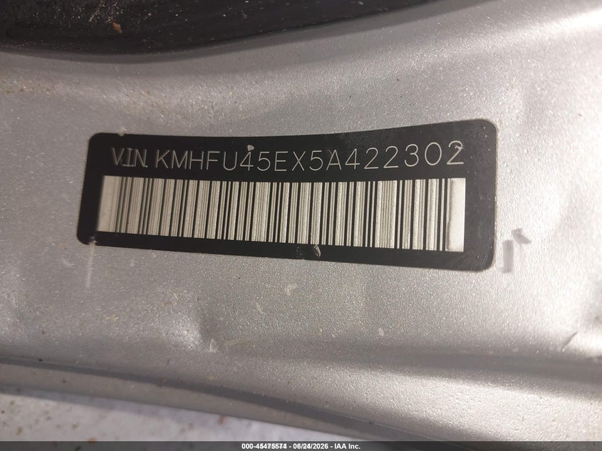 2005 Hyundai Xg350 L VIN: KMHFU45EX5A422302 Lot: 45475574