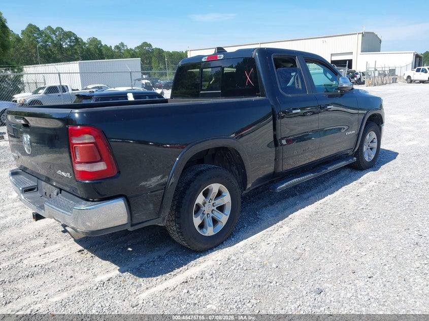 Vin: 1c6srfdt9ln281378, lot: 45973931, ram 1500 laramie  4x4 6'4 box 20204