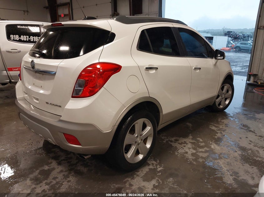 Vin: kl4cjasb3gb697624, lot: 45974224, buick encore 20164