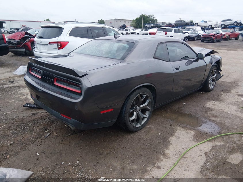 Vin: 2c3cdzat9fh712045, lot: 45974373, dodge challenger r/t 20154
