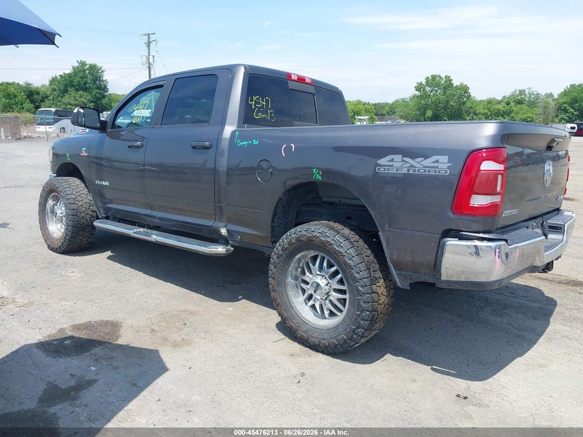 Vin: 3c6ur5dl2ng128887, lot: 45974388, ram 2500 big horn  4x4 6'4 box 20223