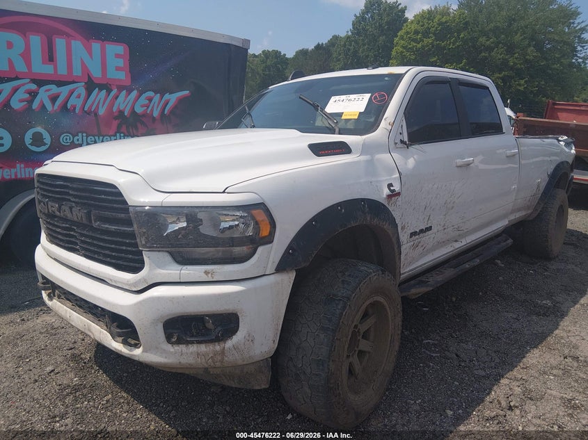 Vin: 3c6ur5jl2kg718507, lot: 45974397, ram 2500 big horn  4x4 8' box 20192