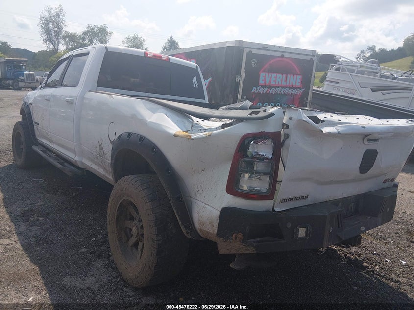 Vin: 3c6ur5jl2kg718507, lot: 45974397, ram 2500 big horn  4x4 8' box 20193