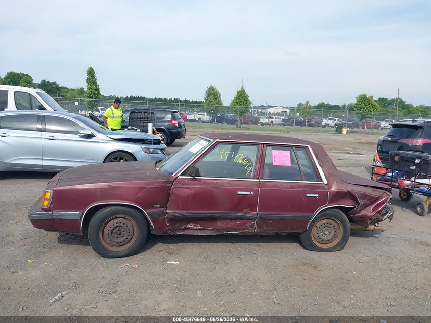 1989 Plymouth Reliant Le VIN: 3P3BK46K8KT007996 Lot: 45476649