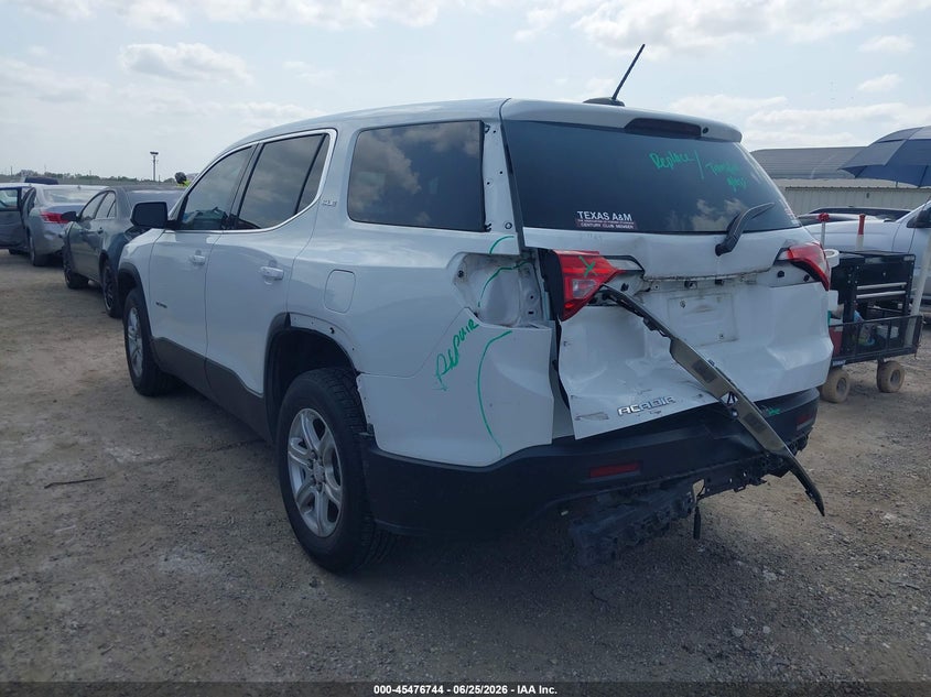 Vin: 1gkknkla5jz212730, lot: 45974918, gmc acadia sle-1 20183