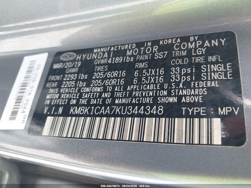 2019 HYUNDAI KONA SE — Photo 9
