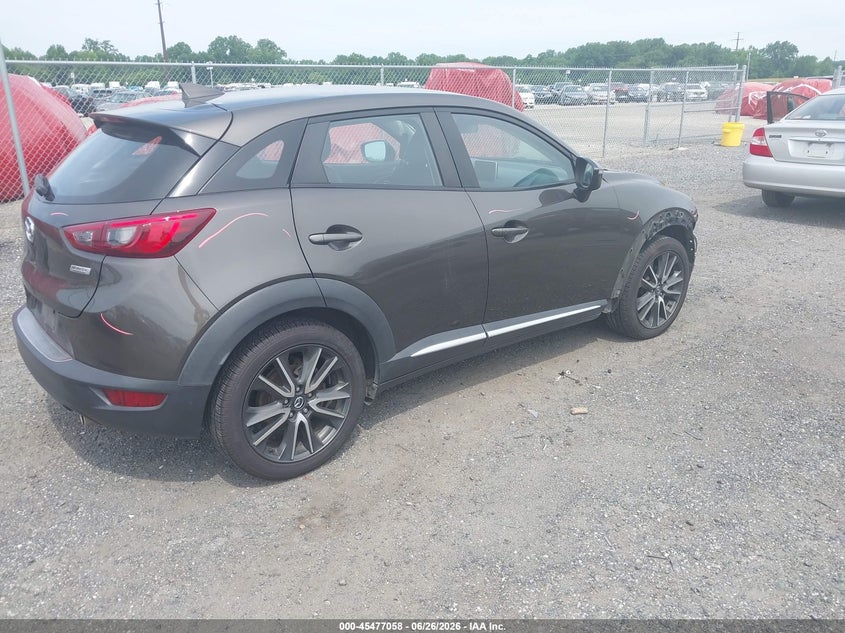 Vin: jm1dkdd74h0143605, lot: 45975233, mazda cx-3 grand touring 20174