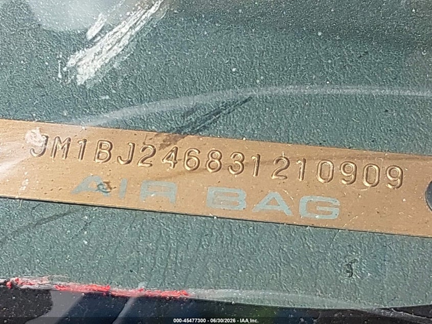 2003 Mazda Protege5 VIN: JM1BJ246831210909 Lot: 45477300
