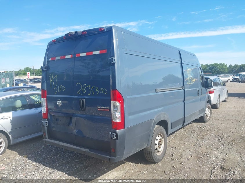 Vin: 3c6urvjg8ke551603, lot: 45975682, ram promaster 3500 cargo van high roof 159 wb ext 20194