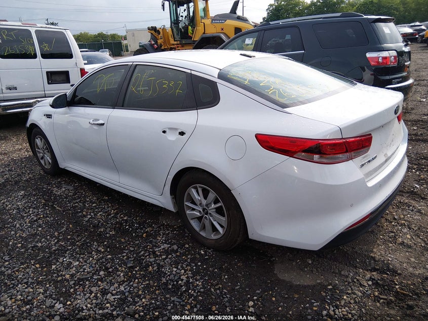 Vin: 5xxgt4l30gg085952, lot: 45975683, kia optima lx 20163