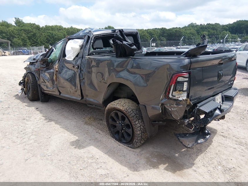 Vin: 3c6ur5dj1ng137370, lot: 45975741, ram 2500 big horn  4x4 6'4 box 20223