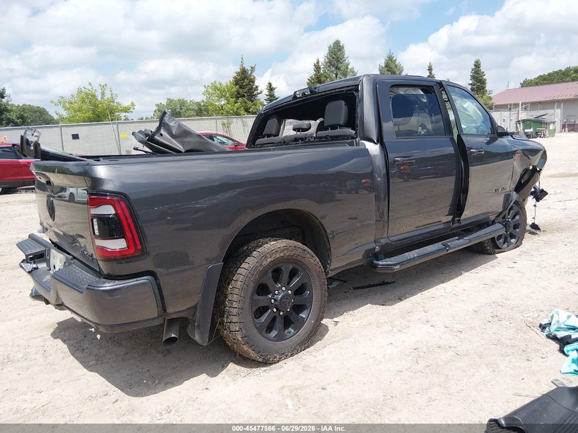 Vin: 3c6ur5dj1ng137370, lot: 45975741, ram 2500 big horn  4x4 6'4 box 20224