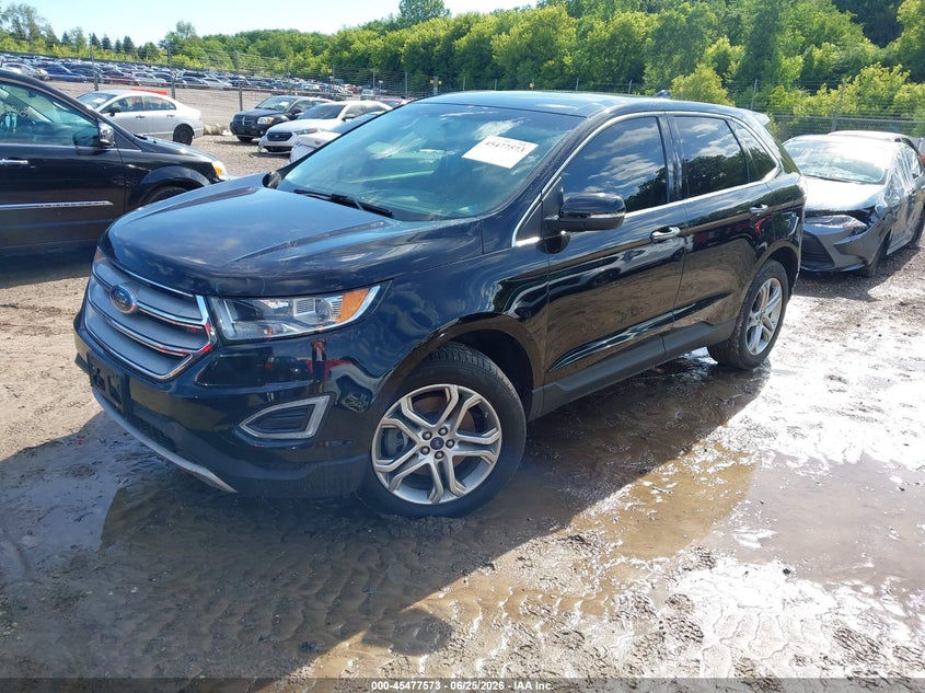 Vin: 2fmpk4k9xgbb44218, lot: 45975748, ford edge titanium 20162