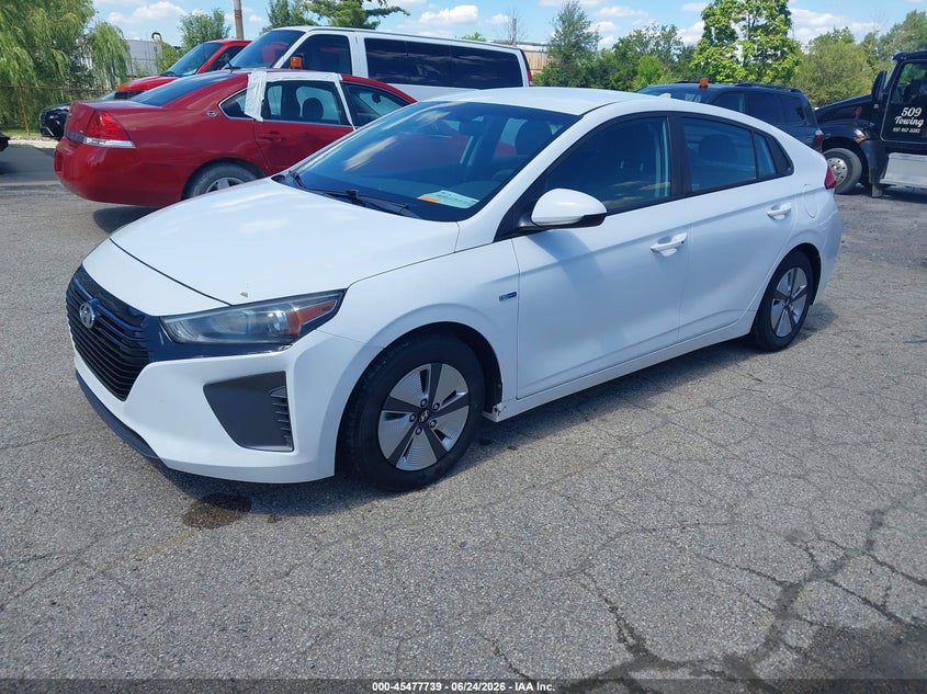 Vin: kmhc65lc8ku106721, lot: 45975914, hyundai ioniq hybrid blue 20192