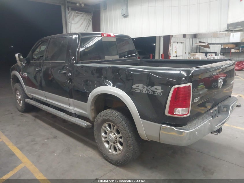Vin: 3c6ur5fl5hg667621, lot: 45976091, ram 2500 laramie  4x4 6'4 box 20173