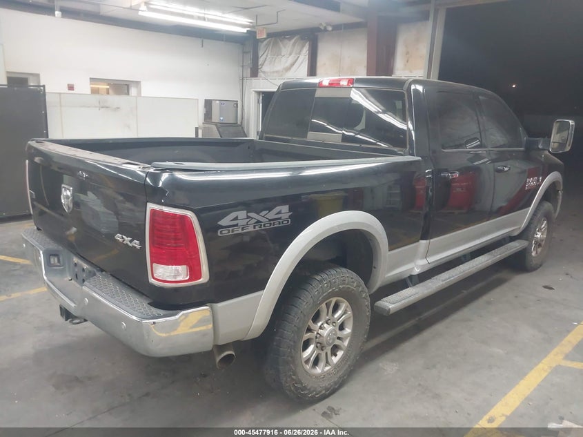 Vin: 3c6ur5fl5hg667621, lot: 45976091, ram 2500 laramie  4x4 6'4 box 20174