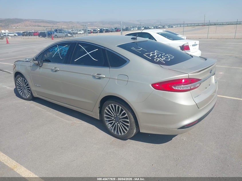 Vin: 3fa6p0ru0hr267510, lot: 45976104, ford fusion hybrid platinum/titanium 20173